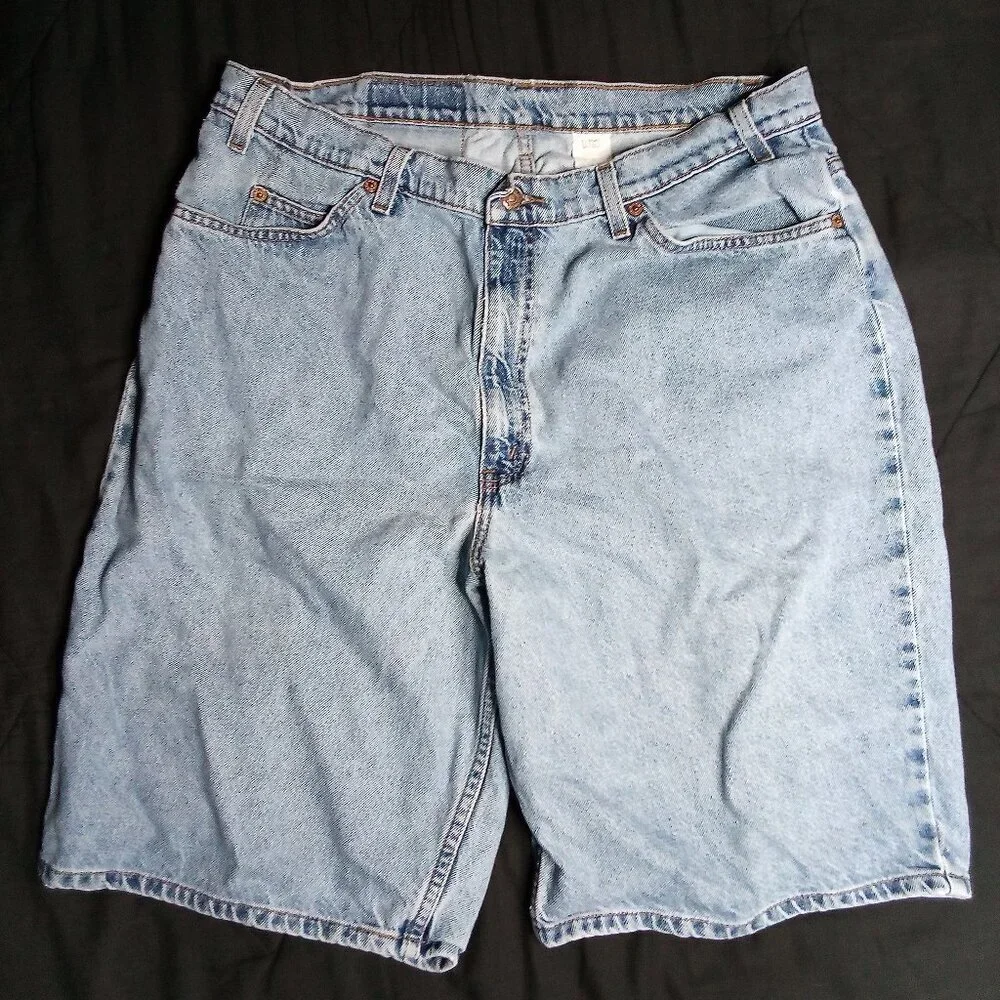 Vintage Levi's 550 Loose Fit Orange Tab Blue Denim Jean Shorts